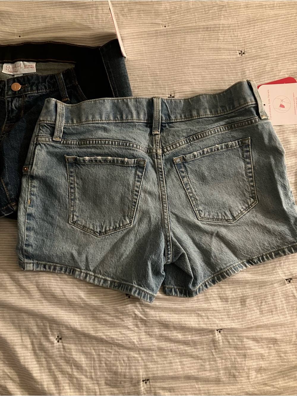 Maternity Denim Shorts - Dark Wash and Light Wash Bundle - Picture 10 of 10